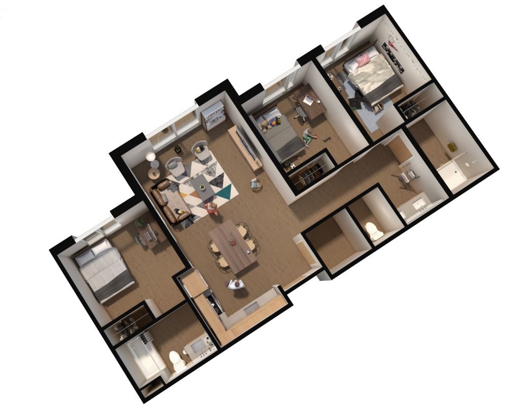 3 bedroom floorplan